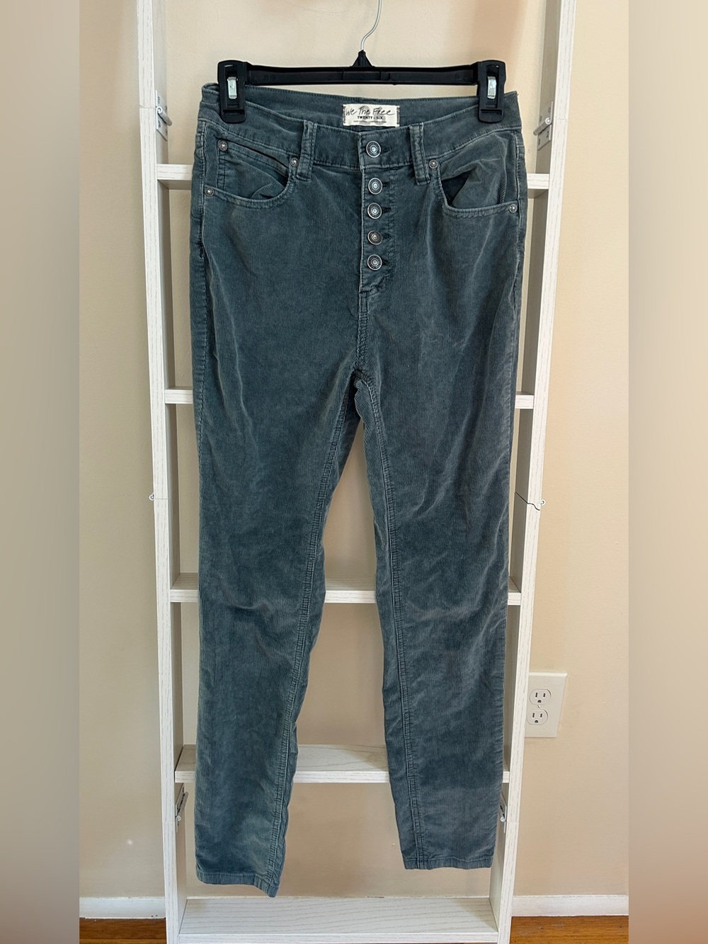 Free People We The Free Sun Chaser Corduroy Pants Blue Gray Size 26